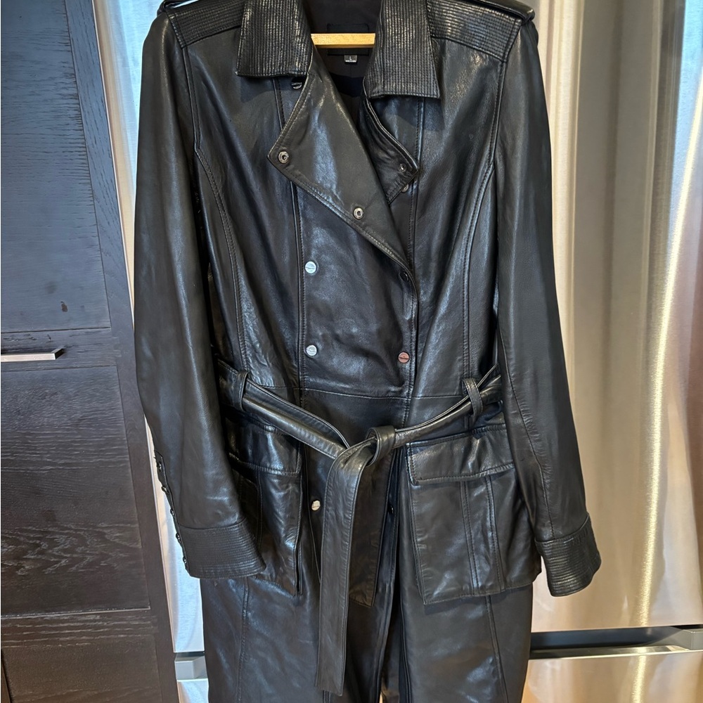 Lamarque Black Genuine Leather Women's Jacket